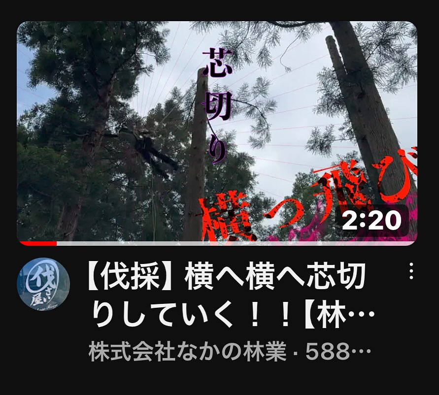 なかの林業YouTube️最新版________________________________⁡樹木でお困りの方は"株式会社なかの林業"にお任せ下さい！従業員も随時募集中です☘️お問合せはHP、DM、お電話にて！https://nakano-ringyo.jp⁡〒920-2133石川県白山市鶴来大国町西517℡: 076-272-4885fax: 076-272-8745________________________________⁡#伐採 #特殊伐採 #林業 #除草 #主伐 #間伐 #森林経営計画 #森林環境譲与税 #森林管理制度 #スマート林業 #国有林 #県有林 #市有林 #民有林 #公社林 #屋敷林 #素材生産 #造林 #支障木 #線下伐採 #除雪 #石川県 #白山市 #鶴来 #金沢市 #野々市市 #小松市 #能美市 #なかの林業