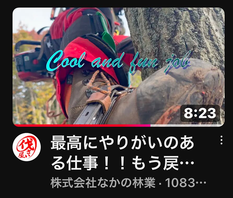 最新YouTube！ご覧下さい！________________________________⁡樹木でお困りの方は"株式会社なかの林業"にお任せ下さい！従業員も随時募集中です☘️お問合せはHP、DM、お電話にて！https://nakano-ringyo.jp⁡〒920-2133石川県白山市鶴来大国町西517℡: 076-272-4885fax: 076-272-8745________________________________⁡#伐採 #特殊伐採 #林業 #除草 #主伐 #間伐 #森林経営計画 #森林環境譲与税 #森林管理制度 #スマート林業 #国有林 #県有林 #市有林 #民有林 #公社林 #屋敷林 #素材生産 #造林 #支障木 #線下伐採 #除雪 #石川県 #白山市 #鶴来 #金沢市 #野々市市 #小松市 #能美市 #なかの林業